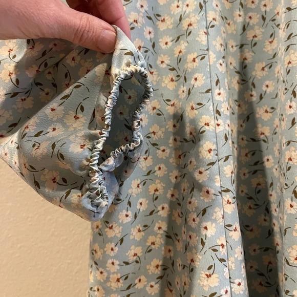 LiIy Rose Mint Green Long Sleeve Ditsy Floral Dress Size Juniors Large - Picture 5 of 10